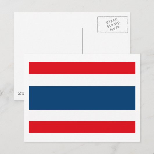 Thailand Flag Postkarte (Vorne/Hinten)