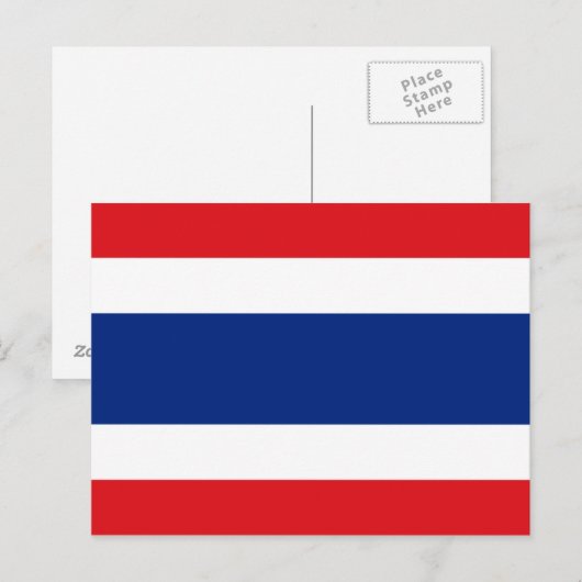 Thailand Flag Postkarte (Vorne/Hinten)