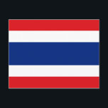 Thailand Flag Postkarte<br><div class="desc">Postkarte mit der Flagge von Thailand.</div>