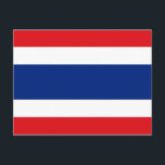 Thailand Flag Postkarte<br><div class="desc">Postkarte mit der Flagge von Thailand.</div>