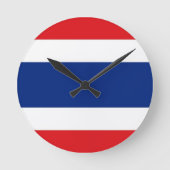 Thailand Flag Runde Wanduhr (Vorderseite)