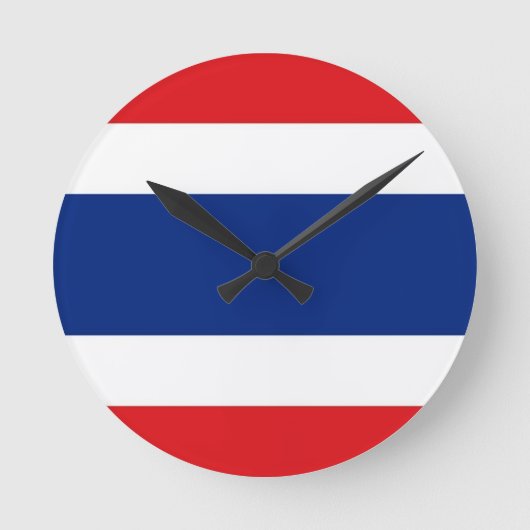 Thailand Flag Runde Wanduhr (Vorderseite)
