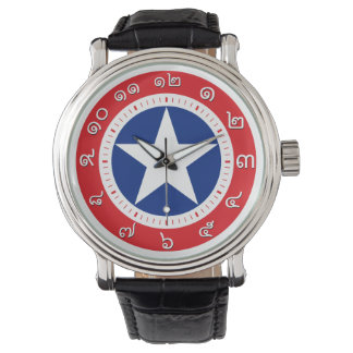 Thailand Flag Watch ( Zahl in thailändischen Zahle Armbanduhr