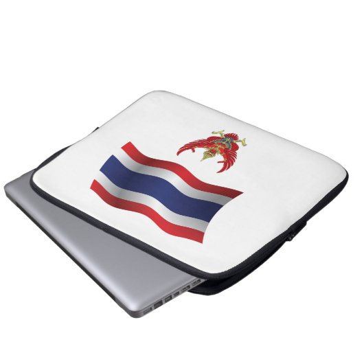 Thailand-Flagge Laptopschutzhülle (Vorne Knopf)