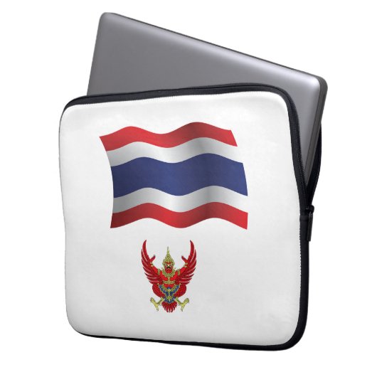 Thailand-Flagge Laptopschutzhülle (Vorderseite Links)