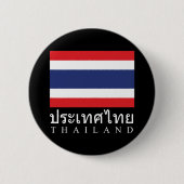 Thailand-Flagge mit Thailand-Wort in der Button (Vorderseite)