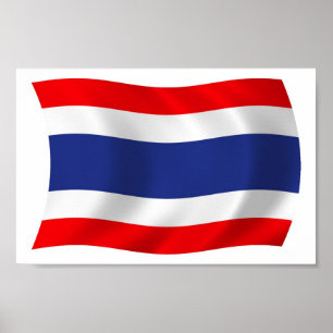 Thailand-Flagge Poster Druck