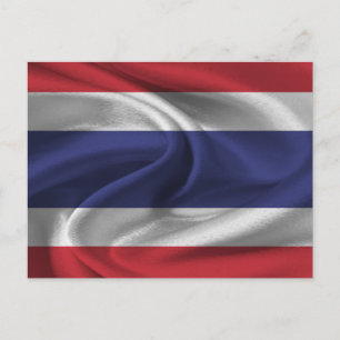 Thailand-Flagge Postkarte