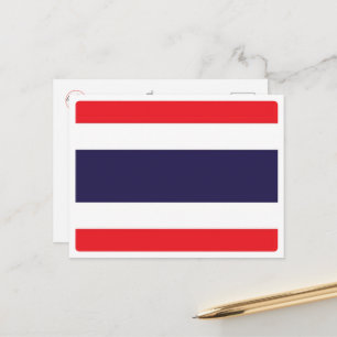 Thailand - Flagge - Postkarte