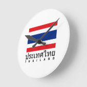 Thailand-Flagge Runde Wanduhr (Winkel)