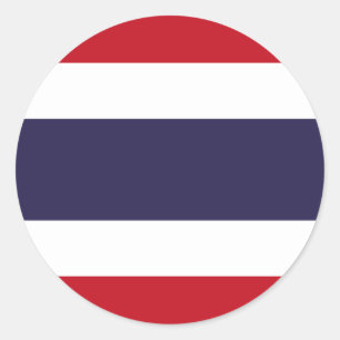 Thailand-Flagge Runder Aufkleber