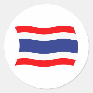 Thailand-Flaggen-Aufkleber Runder Aufkleber