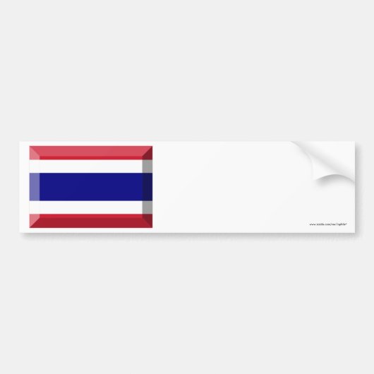 Thailand-Flaggen-Juwel Autoaufkleber (Vorne)