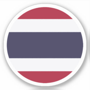 Thailand-Flaggen-Rundaufkleber Aufkleber
