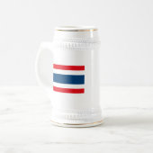 Thailand-Flaggen-Tasse Bierglas (Vorderseite Links)