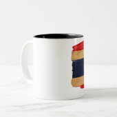 Thailand-Flaggen-Tasse Zweifarbige Tasse (Vorderseite Links)