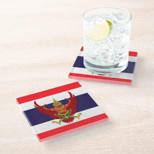 Thailand Glasuntersetzer (Schrägansicht)