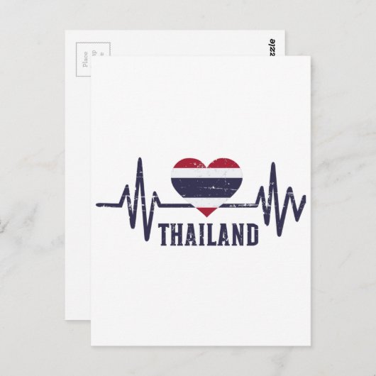 Thailand Heartbeat Postkarte (Vorne/Hinten)