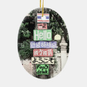 Thailand Hello Signs Travel Keramik Ornament (Hinten)
