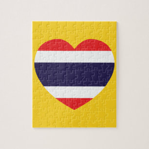 Thailand-Herz-Flagge Puzzle