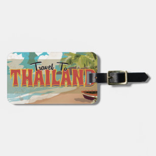 Thailand Hochzeit Reiseplakat Gepäckanhänger