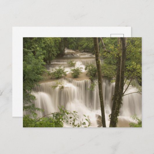 Thailand, Huai Mae Khamin Wasserfall Postkarte (Vorne/Hinten)