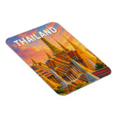 Thailand Illustration Reise Kunst Vintage Magnet (Rechte Seite)