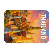 Thailand Illustration Reise Kunst Vintage Magnet (Horizontal)