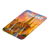 Thailand Illustration Reise Kunst Vintage Magnet (Linke Seite)