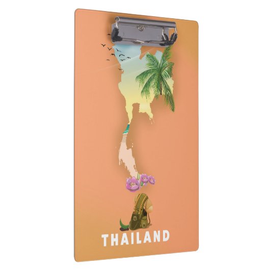 Thailand illustrierte Karte Klemmbrett (Rechts)