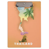 Thailand illustrierte Karte Klemmbrett (Vorderseite)