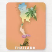 Thailand illustrierte Karte Mousepad (Vorne)