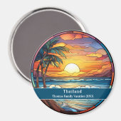 Thailand Individueller Strandurlaub Magnet (Vorderseite/Rückseite)