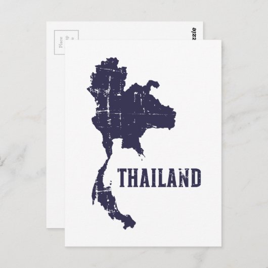 Thailand-Karte Postkarte (Vorne/Hinten)