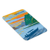 Thailand Khao Sok National Park Travel Art Deco Magnet (Rechte Seite)