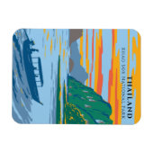 Thailand Khao Sok National Park Travel Art Deco Magnet (Horizontal)