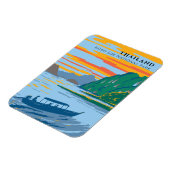 Thailand Khao Sok National Park Travel Art Deco Magnet (Linke Seite)