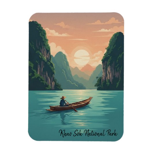 Thailand Khao Sok National Park Travel Magnet (Vertikal)