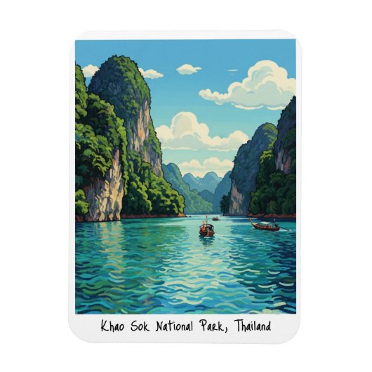 Thailand Khao Sok National Park Travel Magnet (Vertikal)