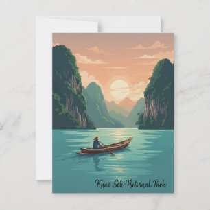 Thailand Khao Sok National Park Travel Postkarte