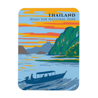 Thailand Khao Sok Nationalpark Reise Art Deco Magnet