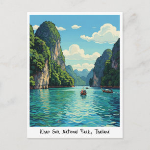 Thailand Khao Sok Nationalpark Reise Postkarte
