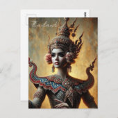Thailand Khon Dancer Postkarte (Vorne/Hinten)