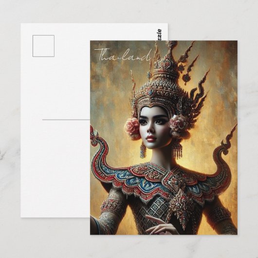 Thailand Khon Dancer Postkarte (Vorne/Hinten)