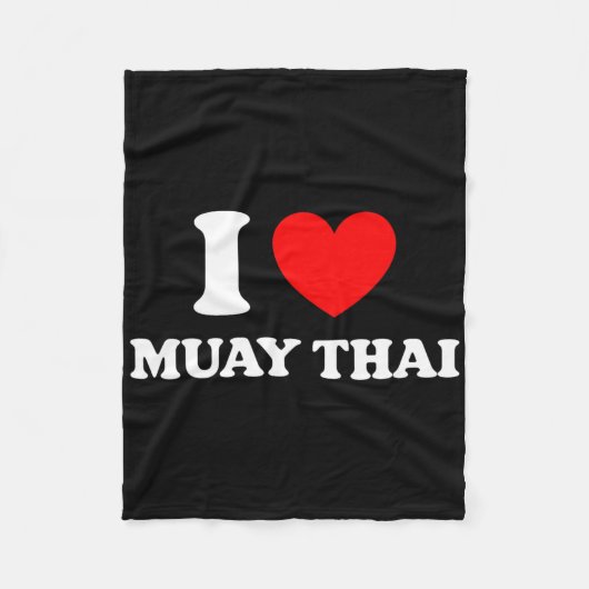 Thailand Kickboxing I Heart Muay Thai I Love Muay Fleecedecke (Vorderseite)