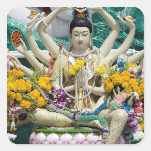 Thailand, Ko Samui, auch Koh Samui genannt). Wat P Quadratischer Aufkleber