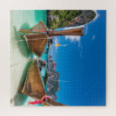 Thailand Langboote für Schwänze Puzzle (Horizontal)