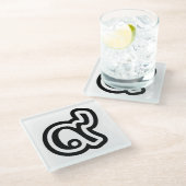 Thailand Lucky Number 9 / Nine / ๙ (Gao/Kao) Thai Glasuntersetzer (Schrägansicht)