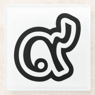 Thailand Lucky Number 9 / Nine / ๙ (Gao/Kao) Thai Glasuntersetzer