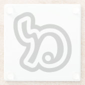 Thailand Lucky Number 9 / Nine / ๙ (Gao/Kao) Thai Glasuntersetzer (Rückseite)